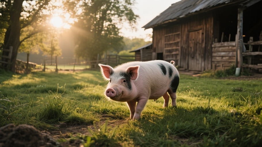 Pig (Domestic) in natural habitat