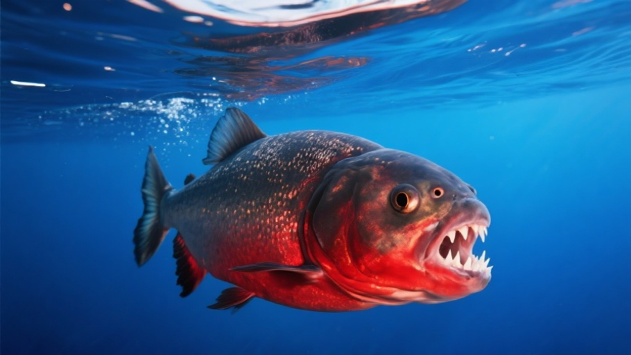 Piranha (Red-bellied) in natural habitat