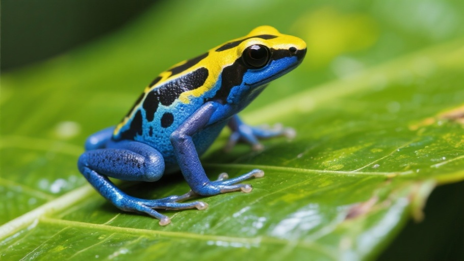 Poison (Blue Dart Frog) in natural habitat