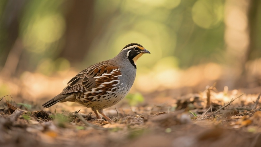 Quail (Northern Bobwhite) in natural habitat