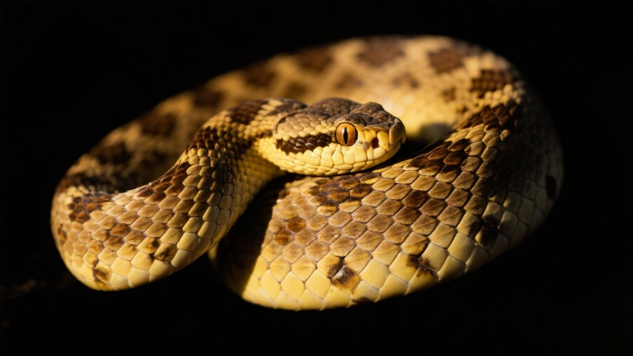 Rattlesnake (Western Diamondback) in natural habitat