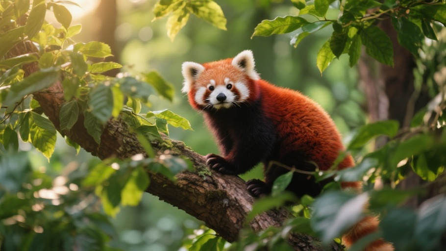 Red Panda in natural habitat