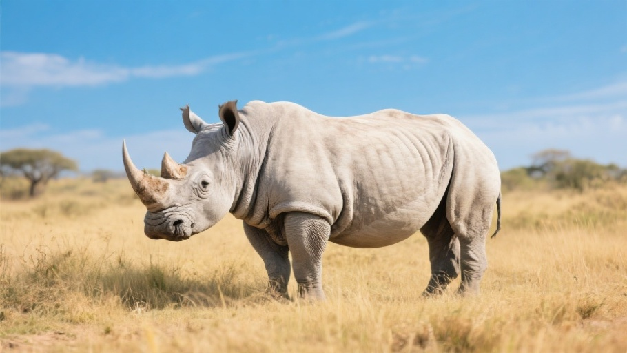 Rhinoceros (White) in natural habitat