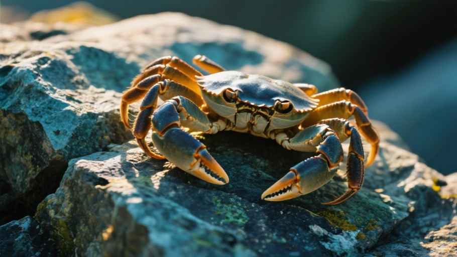 Rock Crab (Jonah Crab) in natural habitat