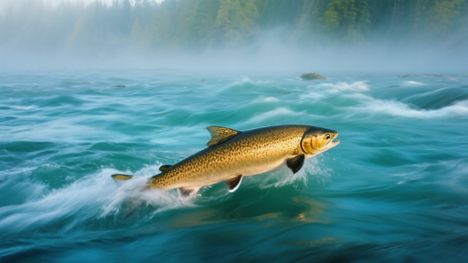Salmon (Chinook) in natural habitat