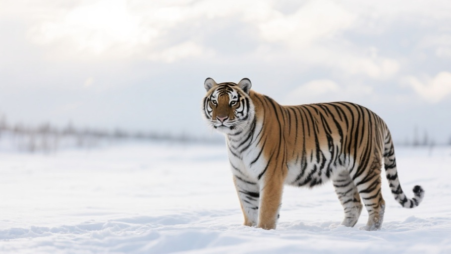 Siberian Tiger in natural habitat