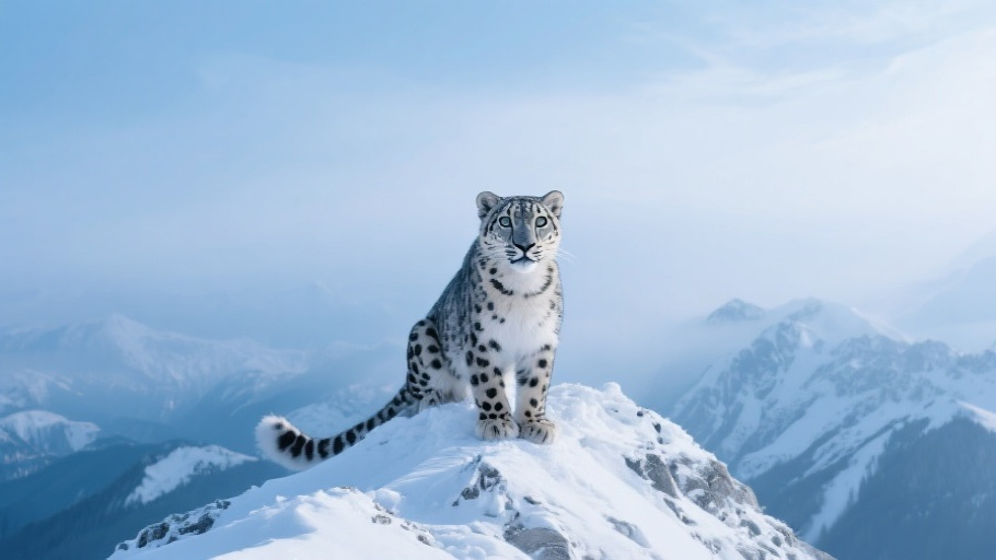 Snow Leopard in natural habitat