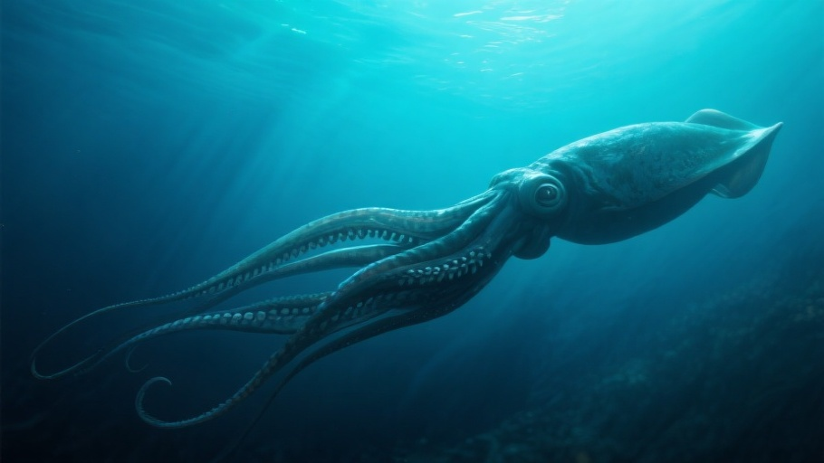 Squid (Giant) in natural habitat