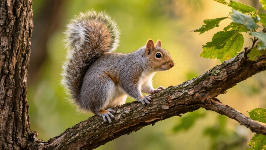 Squirrel (Eastern Gray) in natural habitat