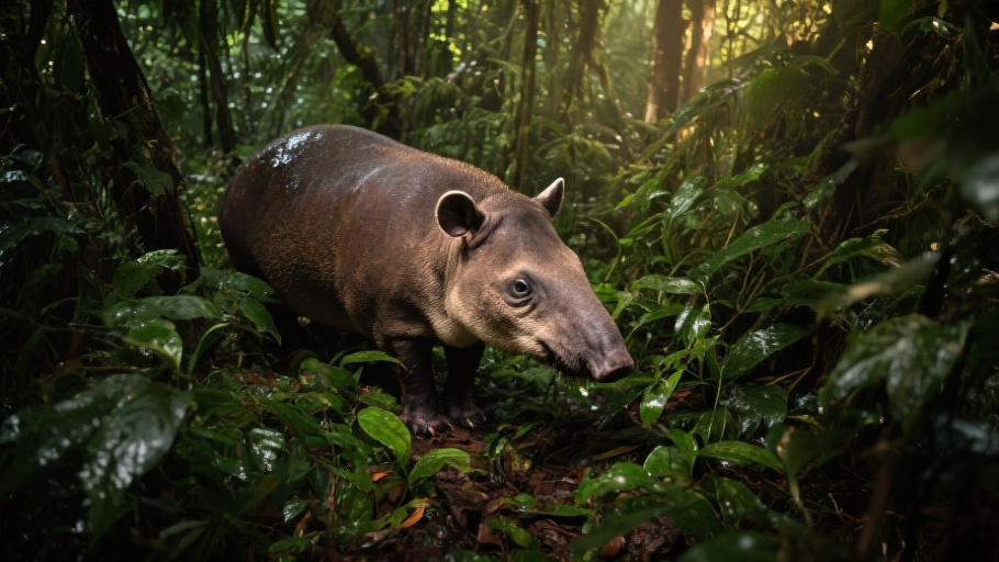 Tapir (Baird's) in natural habitat