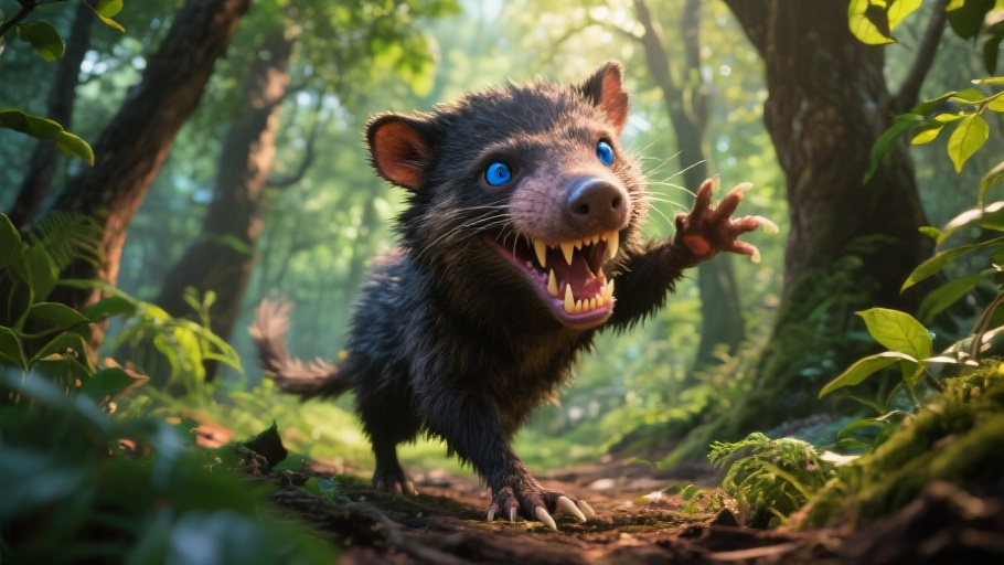 Tasmanian Devil in natural habitat