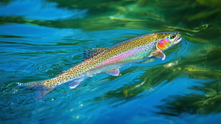 Trout (Rainbow) in natural habitat