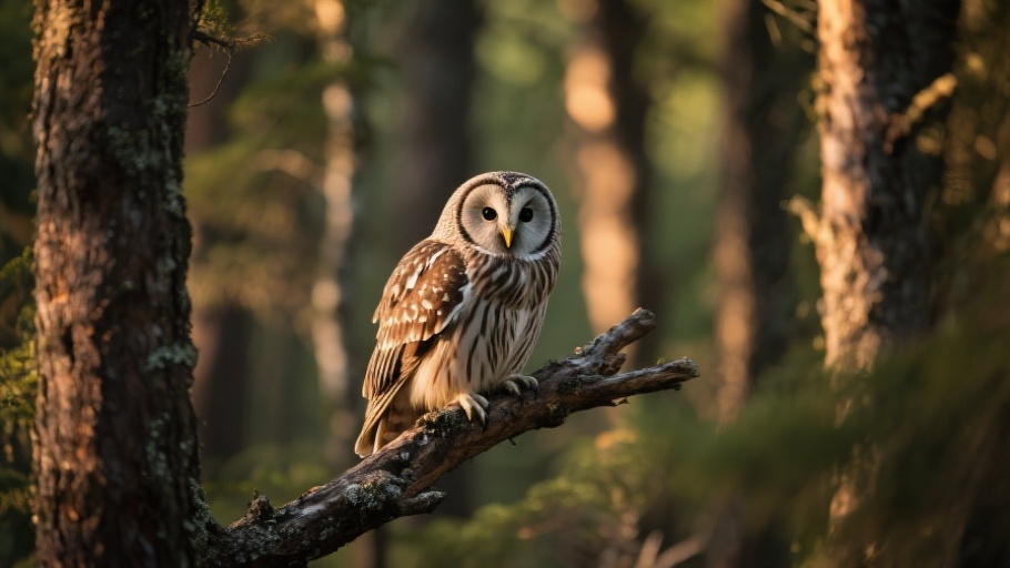Ural Owl in natural habitat