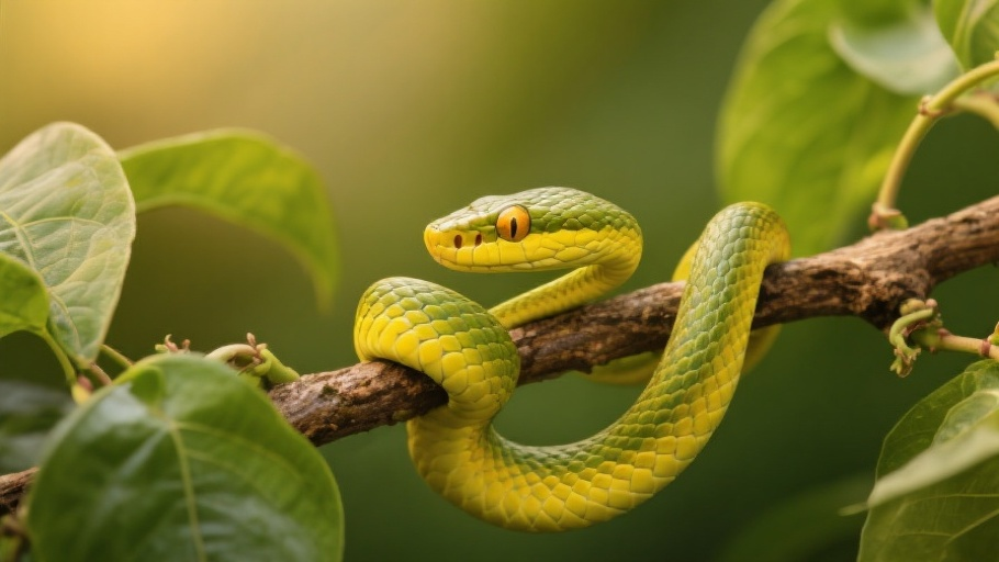 Vine (Asian Snake) in natural habitat