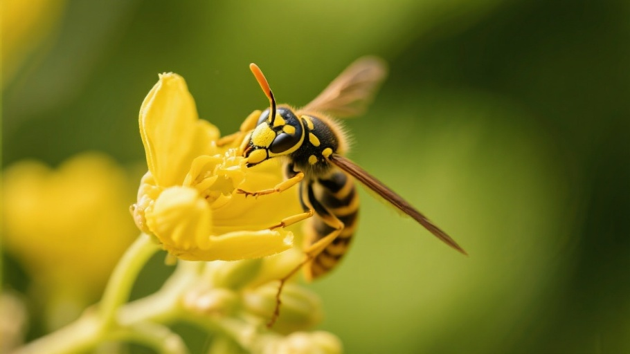 Wasp (Yellow Jacket) in natural habitat
