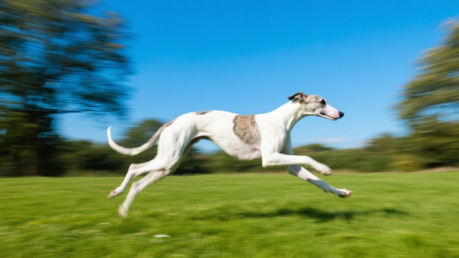 Whippet in natural habitat