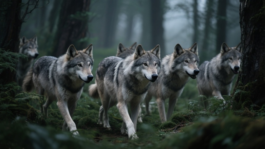 Wolf (Gray) in natural habitat