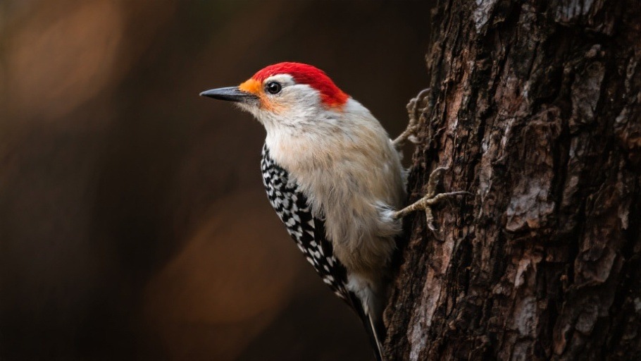 Woodpecker (Downy) in natural habitat