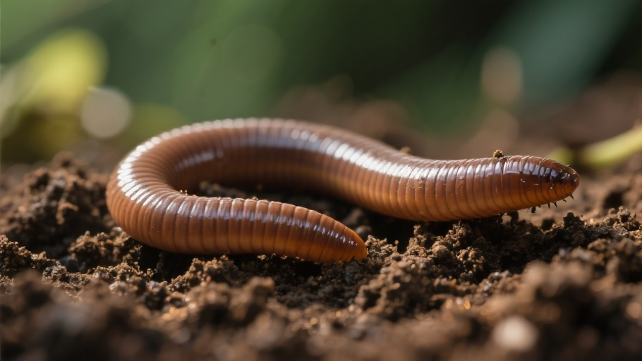 Worm (Earthworm) in natural habitat