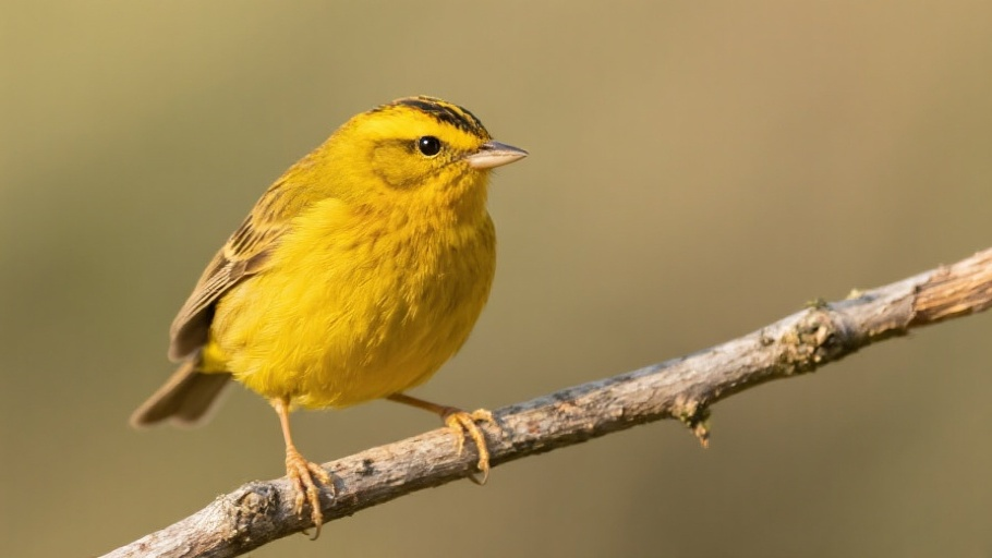 Yellowhammer in natural habitat