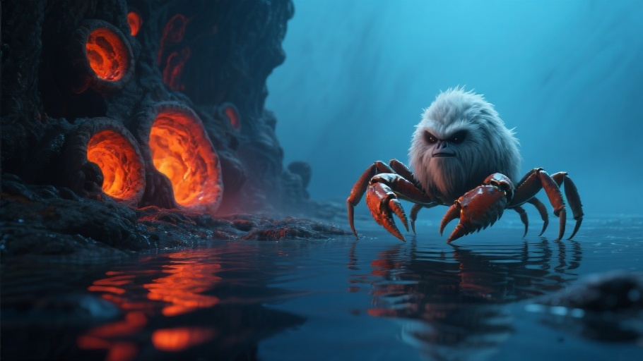 Yeti Crab in natural habitat