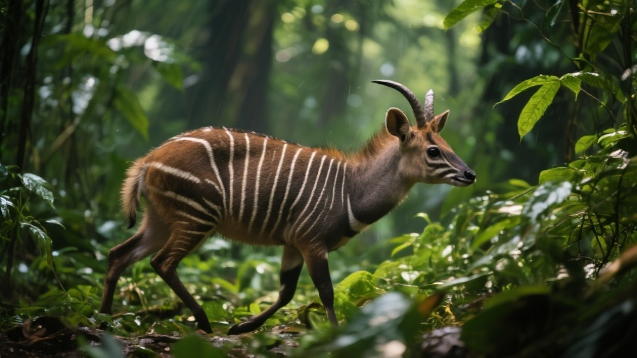 Zebra Duiker in natural habitat