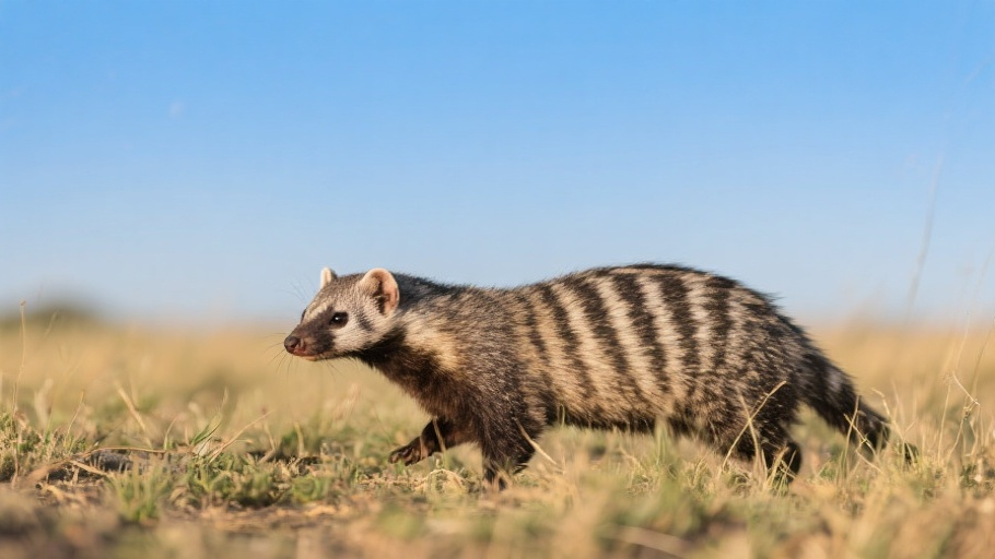 Zorilla (Striped Polecat) in natural habitat